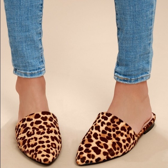 Steve Madden Shoes - Steve Madden Trace-Leopard Calf Hair Print Mules